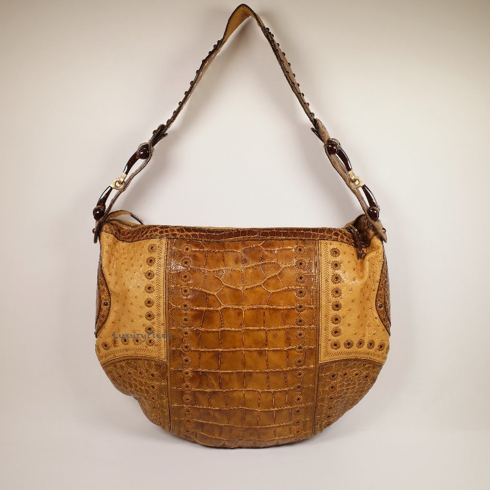 Amazing Gucci Tom Ford Alligator Croc Ostrich Exotic Bag